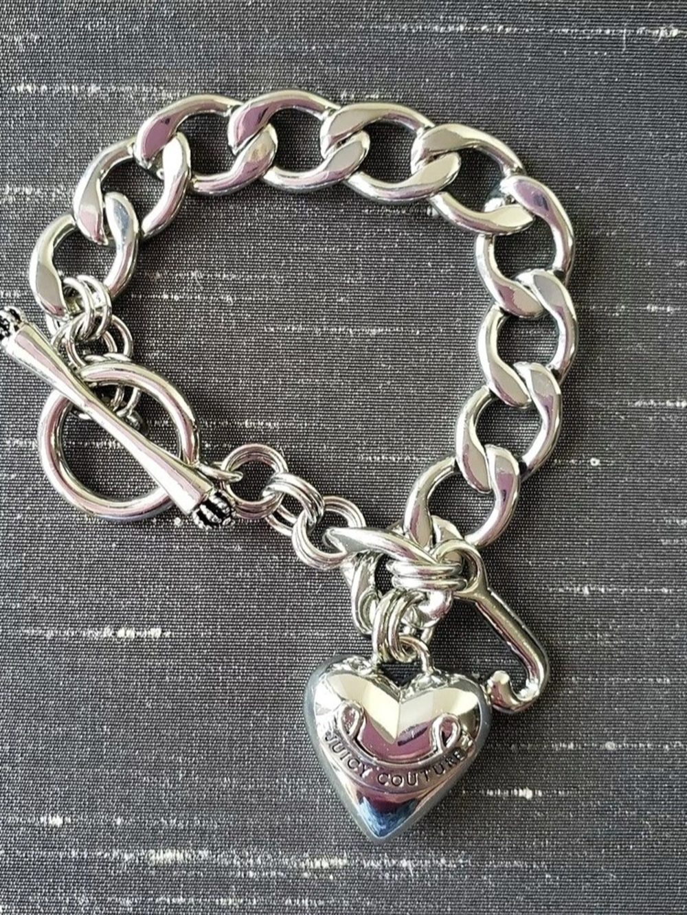 Juicy couture Silver Heart Charm Bracelet